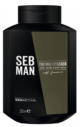 SEBASTIAN Seb Man the Multi-Tasker Hair Beard and Body shampoo, 250 ml