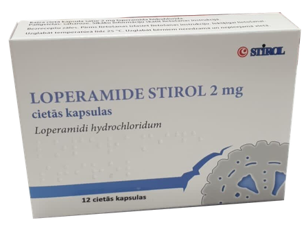 LOPERAMIDE Stirol 2 mg hard capsules, 12 pcs.