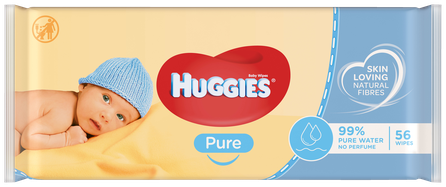 HUGGIES Pure wet wipes, 56 pcs.