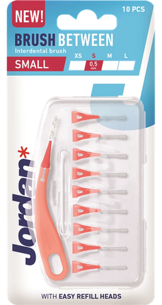 JORDAN Brush Between S (0.5 mm) zobstarpu birstīte, 10 gab.