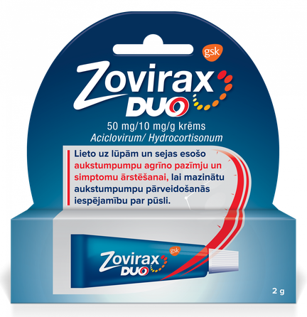 ZOVIRAX Duo 50 mg/10 mg/g krēms, 2 g