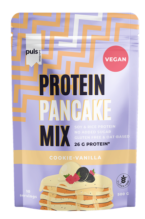 PULS NUTRITION Vegan Protein Pancake Cookie - Vanilla maisījums, 500 g