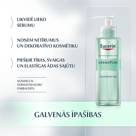 EUCERIN DermoPure attīroša želeja, 400 ml