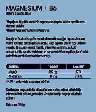 ELITE Magnesium + B6 pills, 60 pcs.