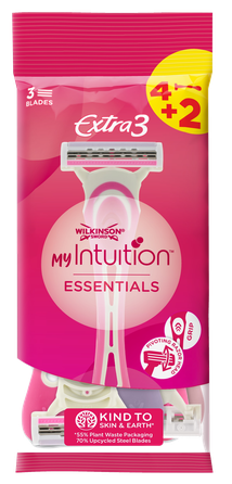 WILKINSON SWORD MyIntuition Essentials Extra 3 vienreizlietojamie skuvekļi, 6 gab.