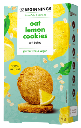 THE BEGINNINGS Lemon Oat  cookies, 80 g