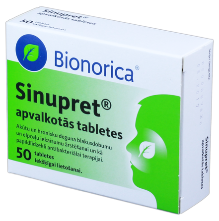 SINUPRET tabletes, 50 gab.