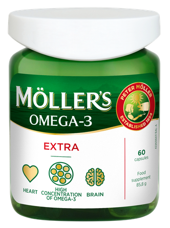 MOLLERS Omega-3 Extra kapsulas, 60 gab.