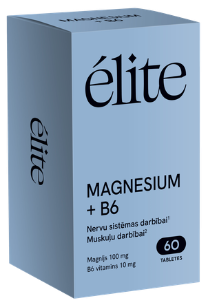 ELITE Magnesium + B6 tabletes, 60 gab.