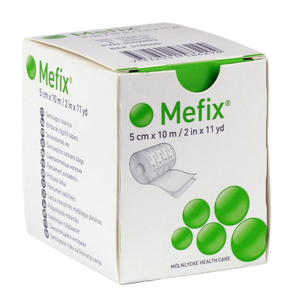 MEFIX 10 м х 5 см лейкопластырь в рулоне, 1 шт.