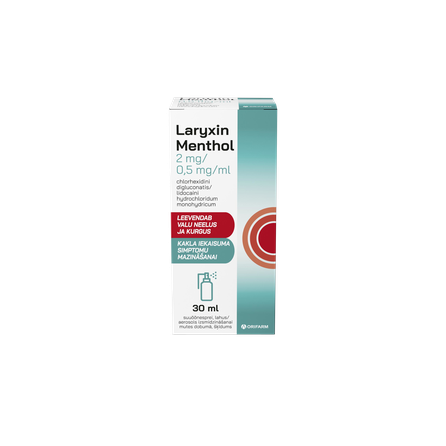 LARYXIN Menthol 2mg/0.5mg/ml aerosols, 30 ml