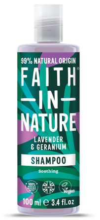 FAITH IN NATURE Lavender & Geranium shampoo, 100 ml