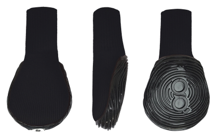 GOO-EEZ Basic, Black, 2XL dog boots, 4 pcs.