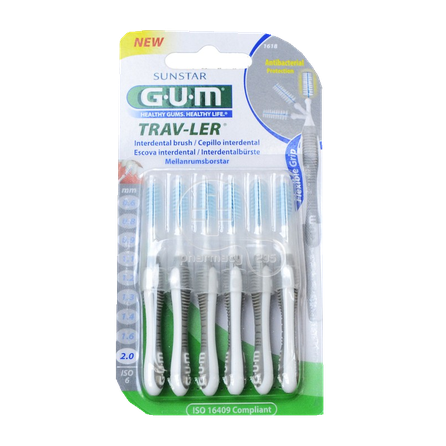 GUM Trav-Ler 2,0 mm interdental brush, 6 pcs.