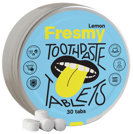 FRESMY Lemon Toothpaste таблетки, 30 шт.