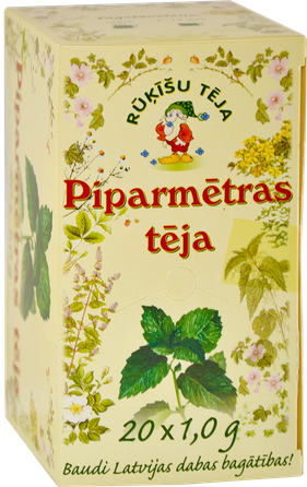 RŪĶĪŠU TĒJA Piparmētras tēja 1 g paciņas, 20 gab.