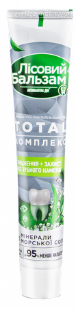 LESNOJ BALZAM ar alvejas un baltās tējas ekstraktiem zobu pasta, 75 ml