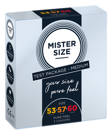 MISTER SIZE 3 izmēri 53-57-60 prezervatīvi, 3 gab.