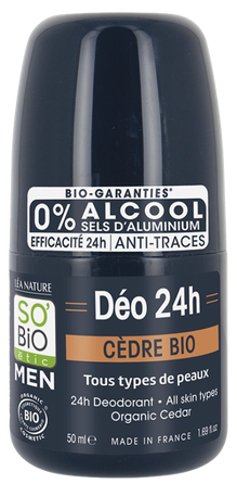 SO BIO ETIC Men 24H Cedar deodorant, 50 ml