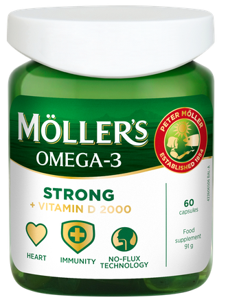 MOLLERS Strong + Vitamin D 2000IU kapsulas, 60 gab.