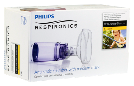 PHILIPS Respironics OptiChamber Diamond krājtelpa, 1 gab.