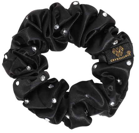 CRYSTALLOVE Crystalized Black zīda matu gumija, 1 gab.