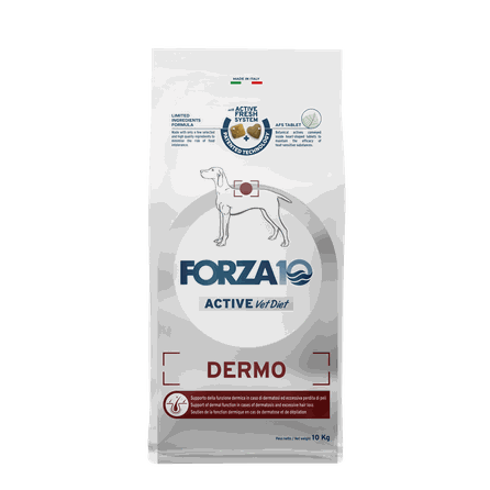 FORZA10 Active Vetdiet Dermo, Suņiem sausā barība, 4 kg