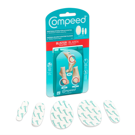 COMPEED  Dažāda Lieluma plāksteri tulznām, 5 gab.