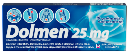 DOLMEN 25 mg coated tablets, 10 pcs.
