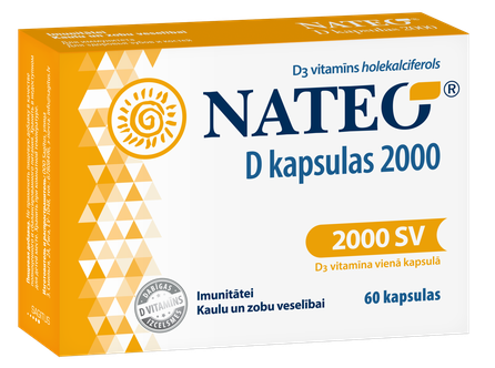 NATEO D 2000 SV kapsulas, 60 gab.