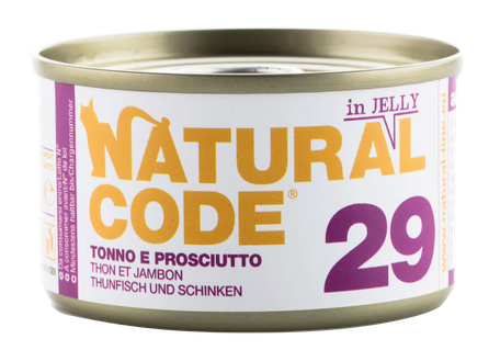 NATURAL CODE 29 Tuna And Ham canned food for cats, 85 g