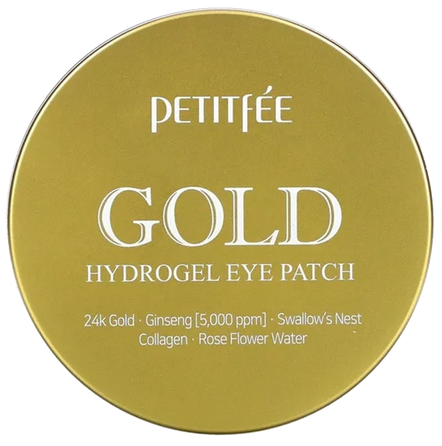 PETITFEE Gold Hydrogel acu spilventiņi, 60 gab.