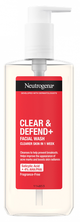 NEUTROGENA Clear&Defend+ cleansing gel for face, 200 ml