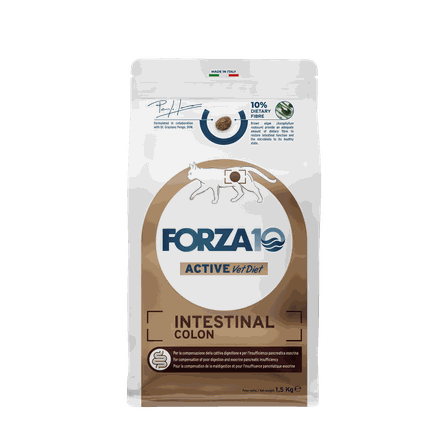 FORZA10 Active Vetdiet Cat Intestinal Colon, Kaķiem sausā barība, 1.5 kg