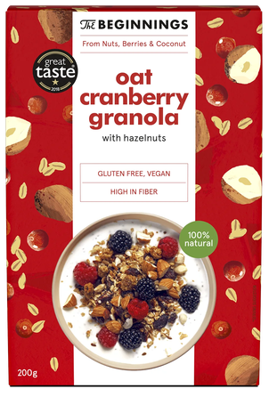 THE BEGINNINGS Auzu dzērveņu  granola, 200 g