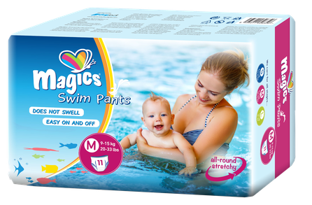 MAGICS Swimpants M (9-15 kg) biksītes, 11 gab.