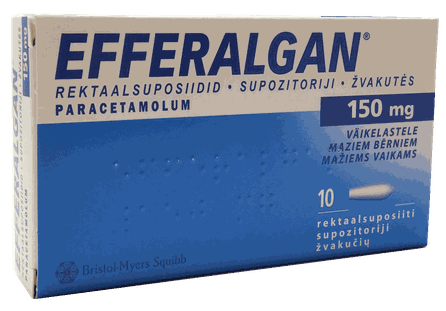 EFFERALGAN 150 mg suppositories, 10 pcs.