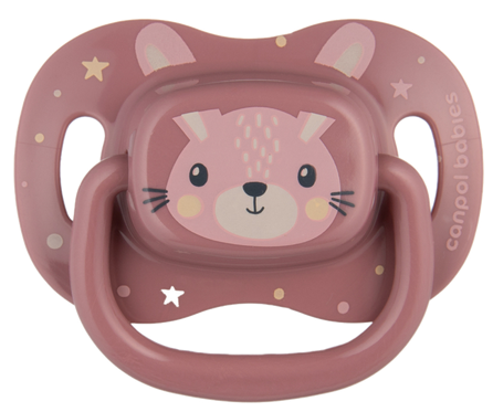 CANPOL BABIES Cute Animals, 18+ mēn Pink māneklītis, 1 gab.