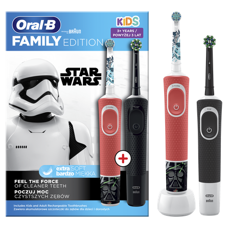 ORAL-B Vitality 100 + Star Wars KIDS Elektriskās Zobu Birstes komplekts, 1 gab.