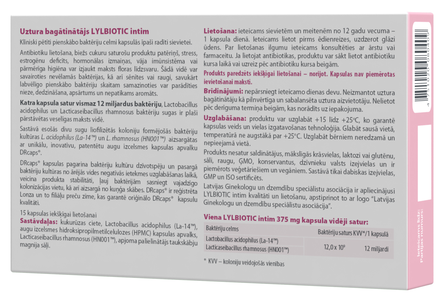 LYL BIOTIC intim, kapsulas, 15 gab.