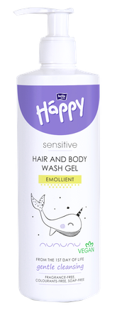 HAPPY   Sensitive šampūns/dušas želeja, 400 ml