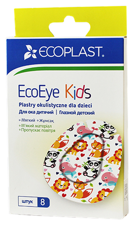 ECOPLAST EcoEye Kids 5.7cmx7.2cm acu plāksteri, 1 gab.