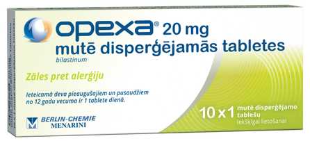 OPEXA 20 mg putojošās tabletes, 10 gab.