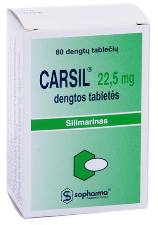 CARSIL 22.5 мг таблетки в оболочке, 80 шт.