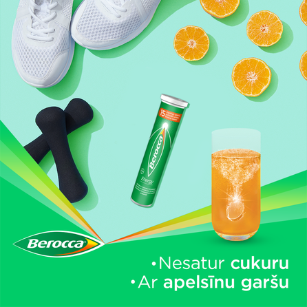 BERROCA Energy putojošās tabletes, 30 gab.