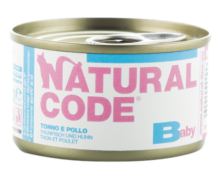 NATURAL CODE Baby Kitten Tuna and Chicken wet food, 85 g
