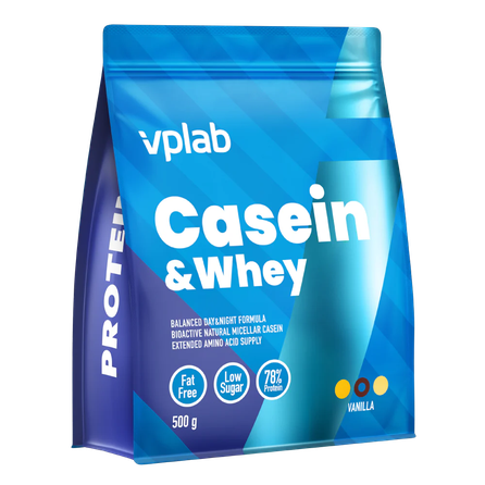 VPLAB Casein & Whey Vanilla Flavour порошок, 500 г