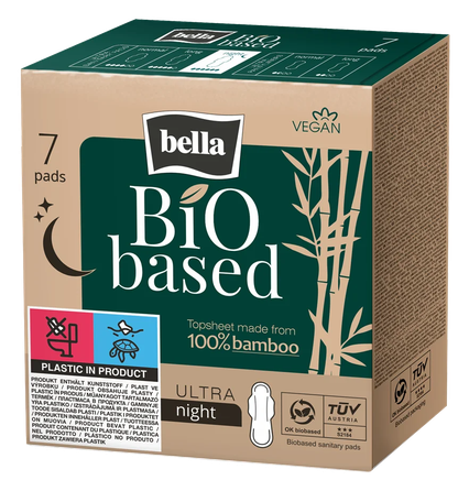 BELLA Bio Based Night higiēniskās paketes, 7 gab.