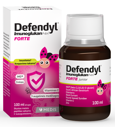 DEFENDYL Imunoglukan P4H Forte Junior šķidrums, 100 ml