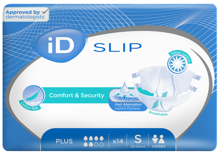 ID Expert Slip Plus S (50-90 cm) diapers, 14 pcs.
